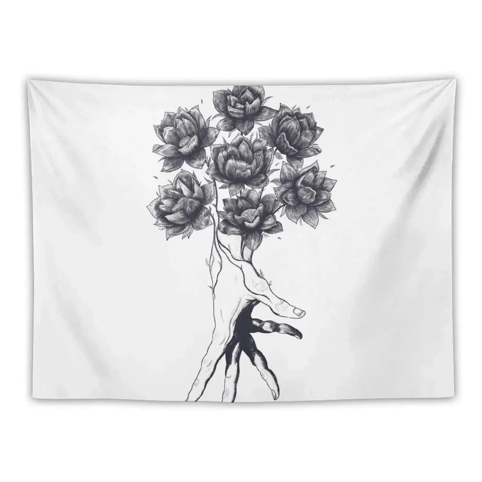 

Hand with lotuses Tapestry Things To Decorate The Room Decoration For Rooms Tapestry
