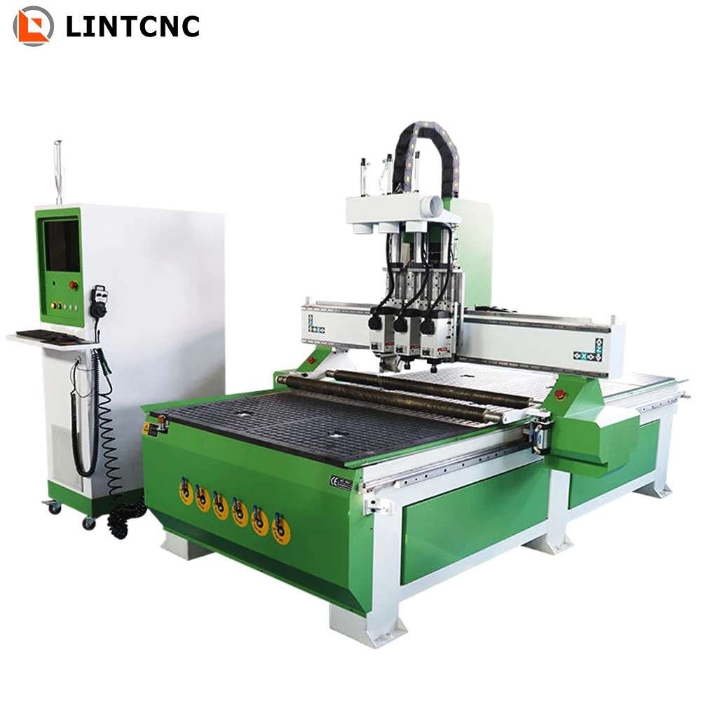 3D Woodworking Machine CNC Router 3 Heads CNC Engraving Milling Machine For Wood Furniture Machine Price