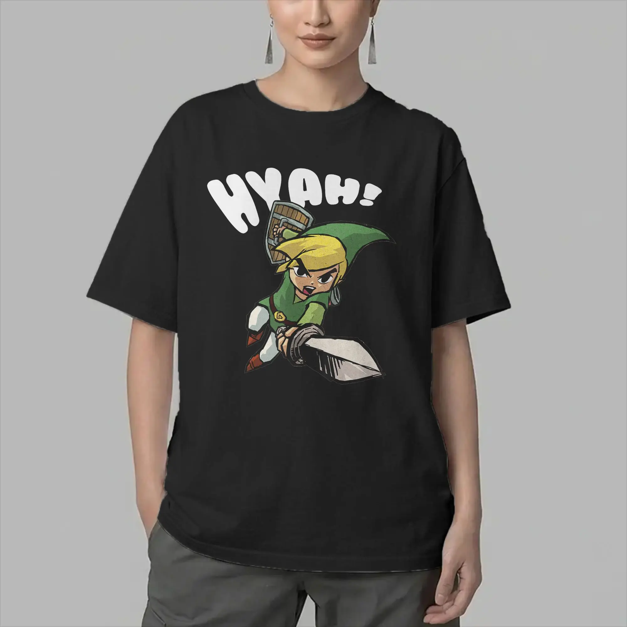 Men T-Shirts Zeldas Legend Link Fashion 100% Cotton Tees Short Sleeve Game Anime T Shirt Round Collar Clothing Plus Size