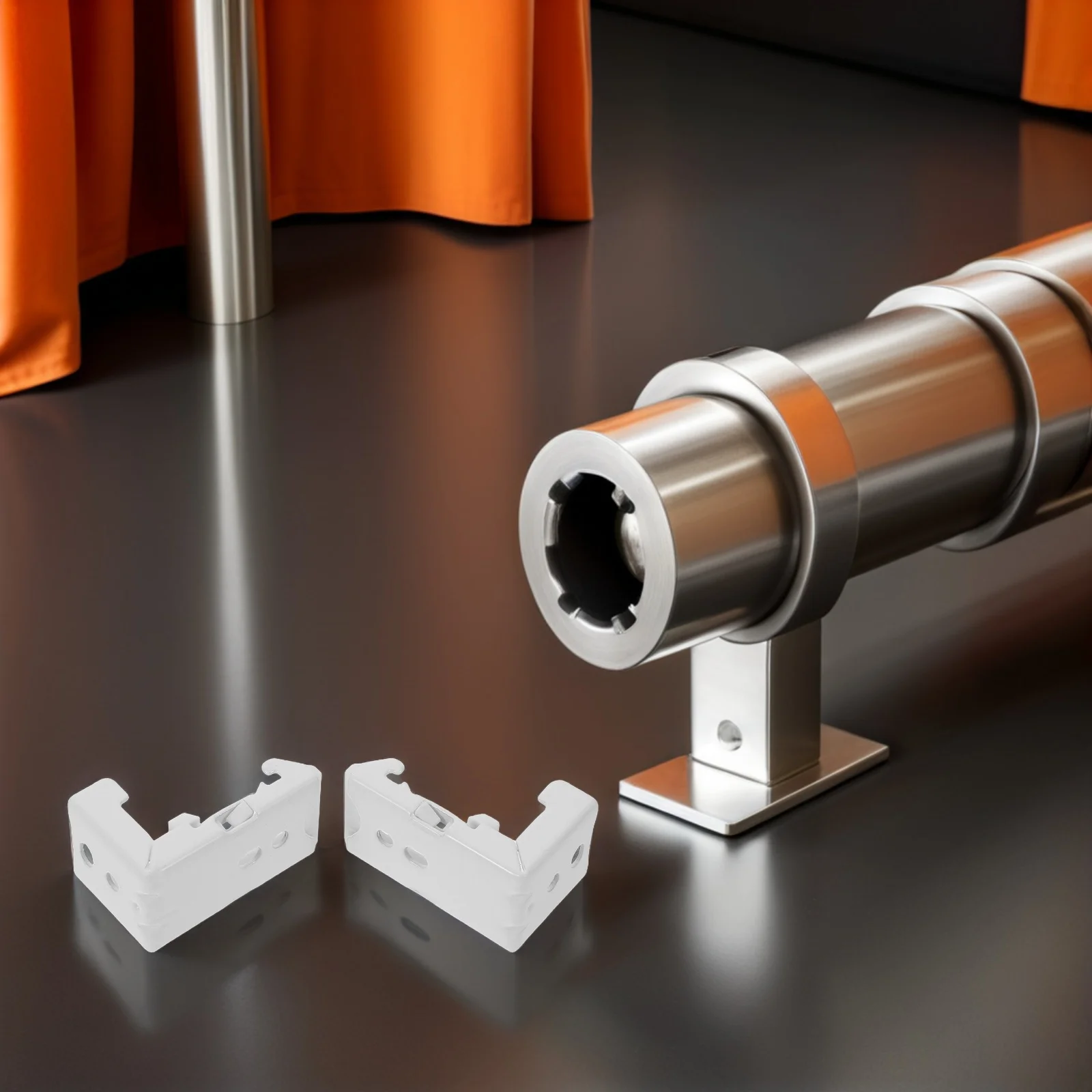 

4Pcs Roman Shade Curtain Track Mounting Bracket 22Mm Metal L Shape Roller Blind Clips Home Window Drapery Hardware Repair Kit