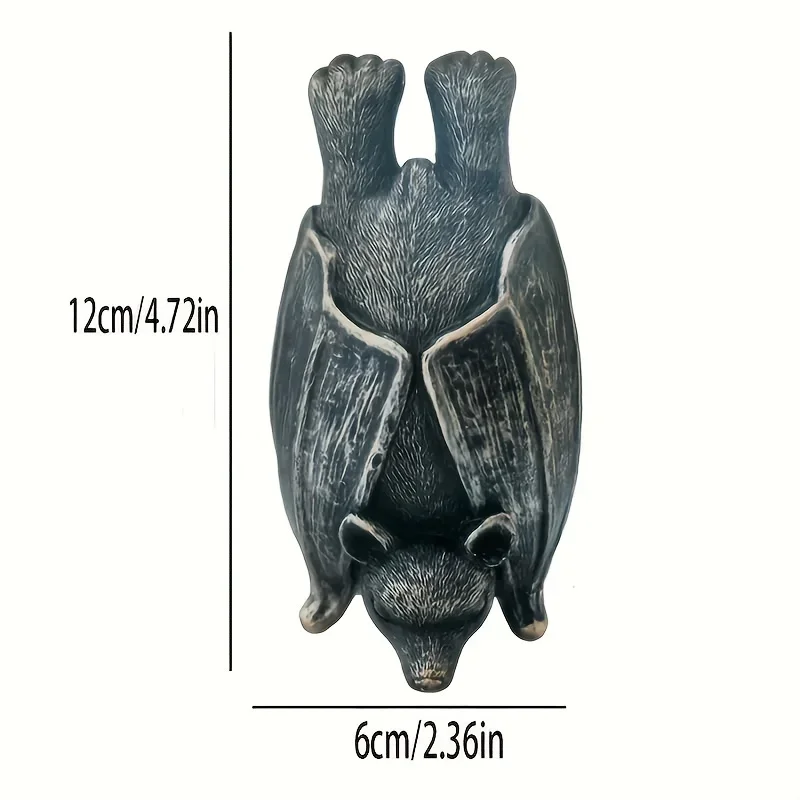 1Pc Outdoor Bat Resin Statue 12cm/4.72in X 6cm/2.36in Garden Decoration No Battery Required