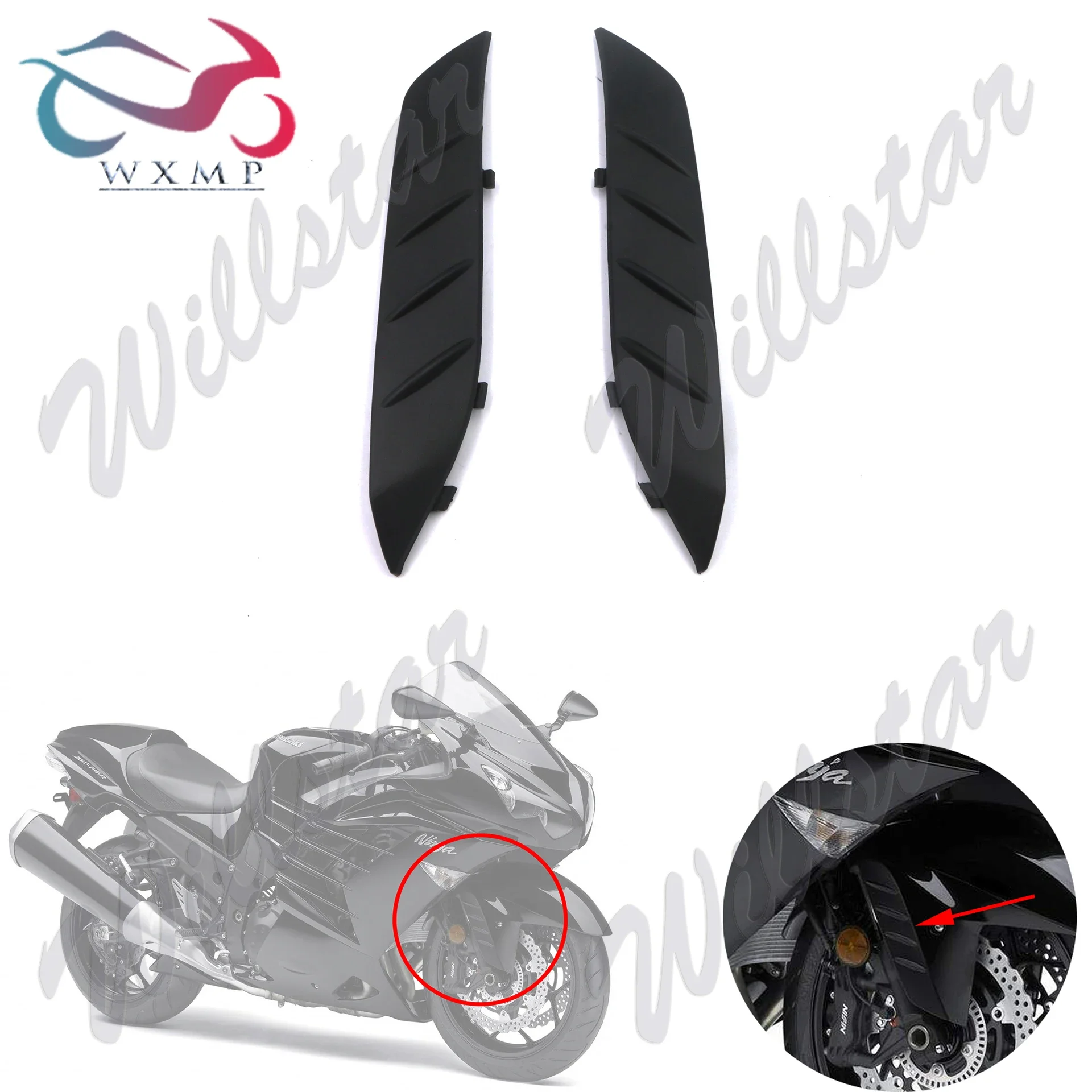 

Деталь мотоцикла, боковая панель крыла для Kawasaki ZX14R 2006-2020 гг.