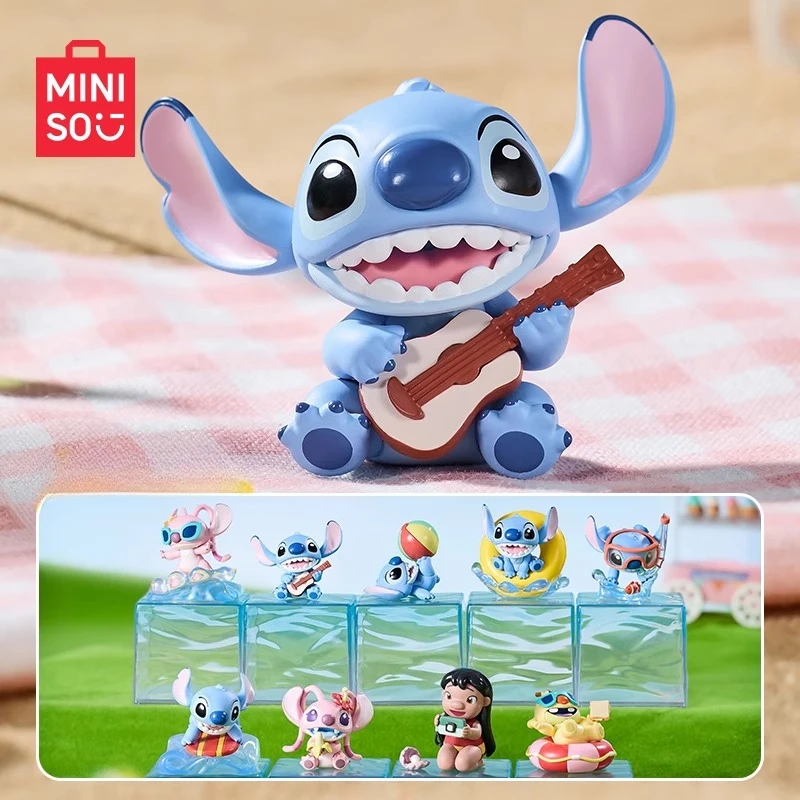 

MINISO Disney Stitch, летняя вечеринка, серия, фигурка, слепая коробка, украшения, милая фигурка