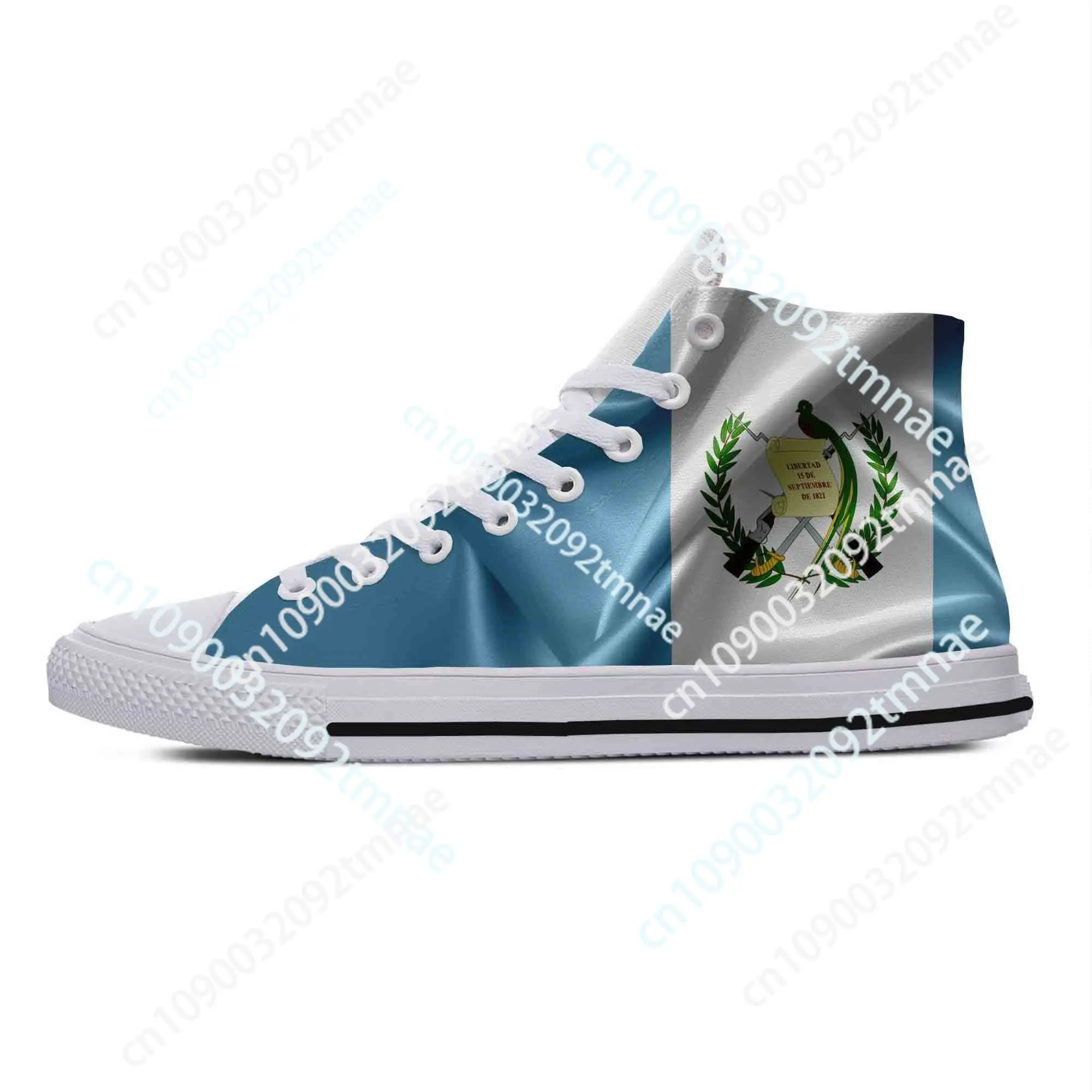 

Guatemala Guatemalan Flag Patriotic Pride Fashion Casual Cloth Shoes High Top Comfortable Breathable Custom Men Women Sneakers