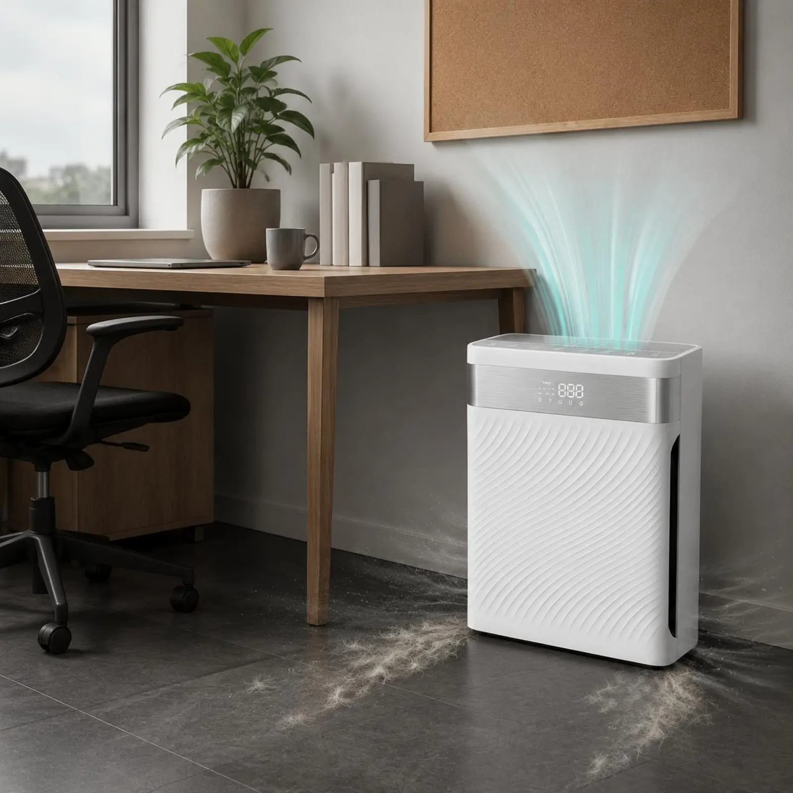 Pet Air Purifier Strong Suction Pet Hair Air Purifier Home Appliance Odor Removal Activated Carbon Filter for Living Room view 3