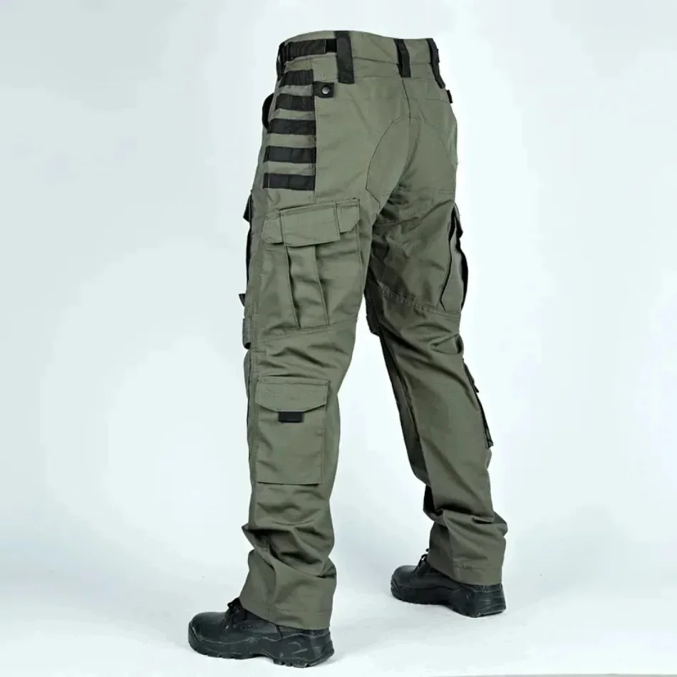Taktische Hosen für Herren, Outdoor-Cargohosen mit mehreren Taschen, Militär-Kampfhosen, strapazierfähige Wander- und Arbeitshosen für Herren. – Detail 14