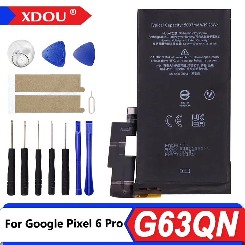 

G63QN 5003 мАч Сменный новый аккумулятор для HTC Google Pixel 6 Pro Pixel 6Pro Аккумуляторы для мобильных телефонов + инструменты