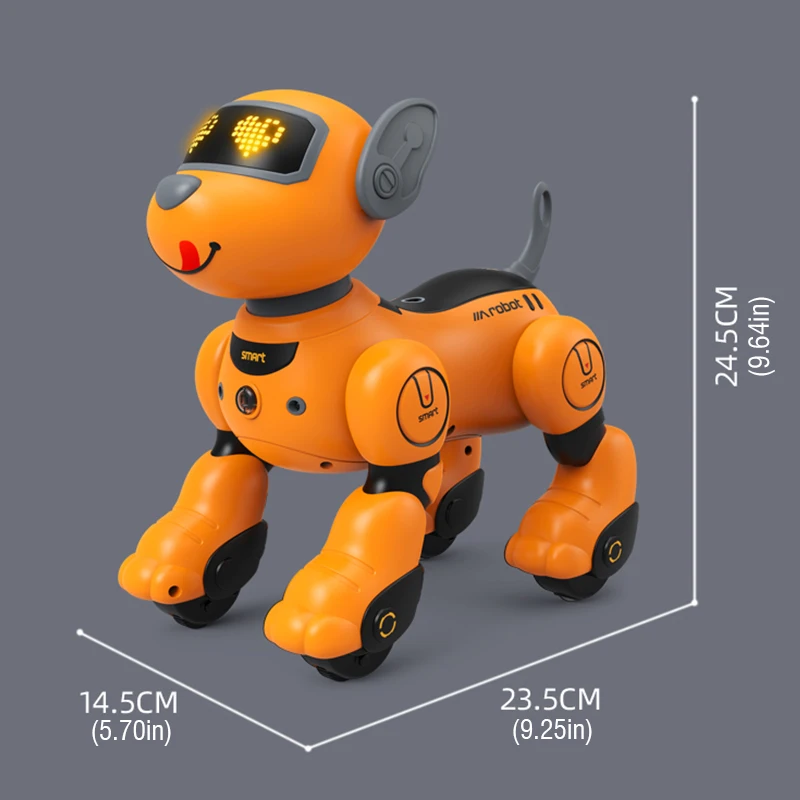 Smart RC Stunt Dog Follow Touch Interactive Voice Control Robot Dance Music Light Intelligent Programming Kids Educational Toys