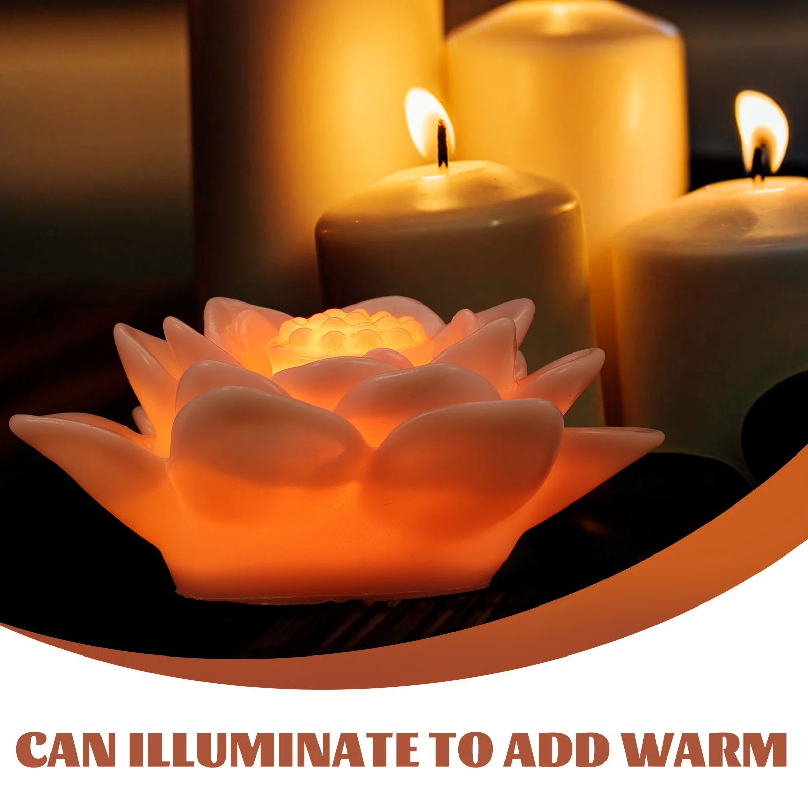 

Floating Lotus Night Light Led Durable Vinyl Waterproof Long Lasting Energy Saving Romantic Bedroom Nightlight Wedding