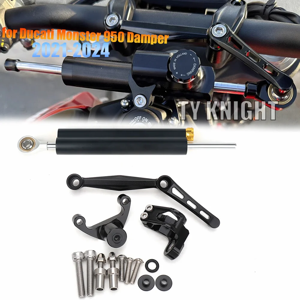 New Motorcycle Steering Stabilizer Damper Bracket Kit Mount Support For Ducati Monster 950 Monster 937 2021 2022 2023