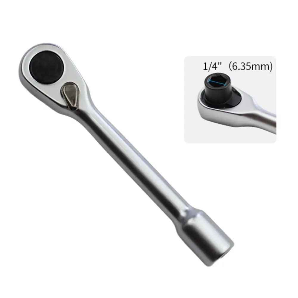 

Durable 1/4 Inch Mini Ratchet Wrench Magnetic 72-tooth Bidirectional Wrench Rust-proof Cr-V Reversible Ratchet Wrench Furniture