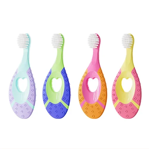 

BABY Toothbrush BPA Free Soft Bristles Head Manual Training Tooth Brush Silicone Kids Teether 360 U Shaped Travel Toothbrush