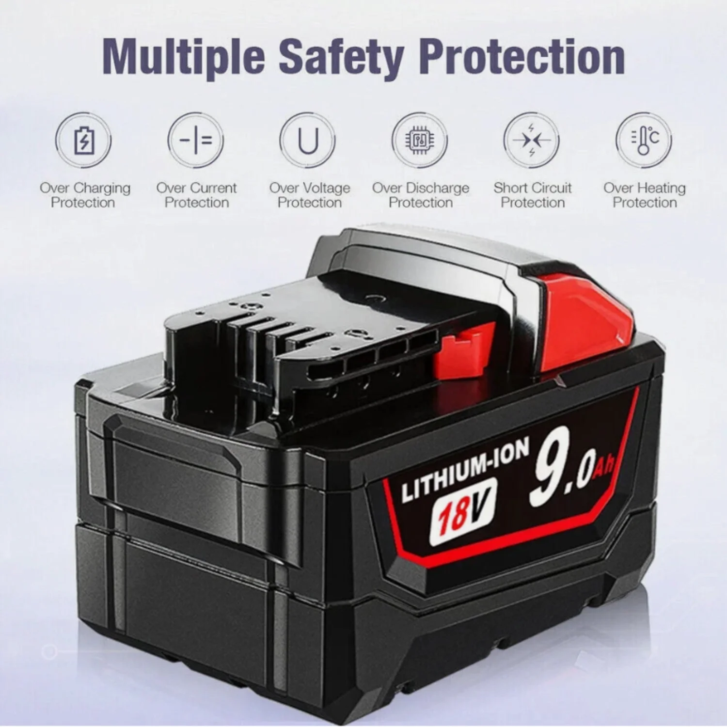 فانون 1/2/4 قطعة 9.0Ah تبديل البطارية لميلووك ee 18 فولت M18 48-11-1815 48-11-1850 2604-22 48-11-1840 بطارية دبوس #2