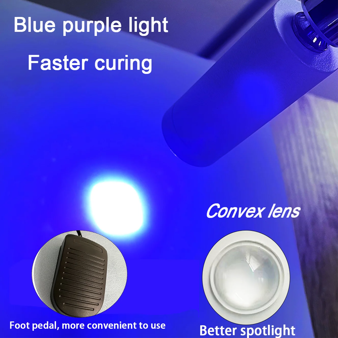 5W eyelash UV glue curing lamp with foot nail and eyelash beauty quick curing spotlight UV eyelash curing lamp