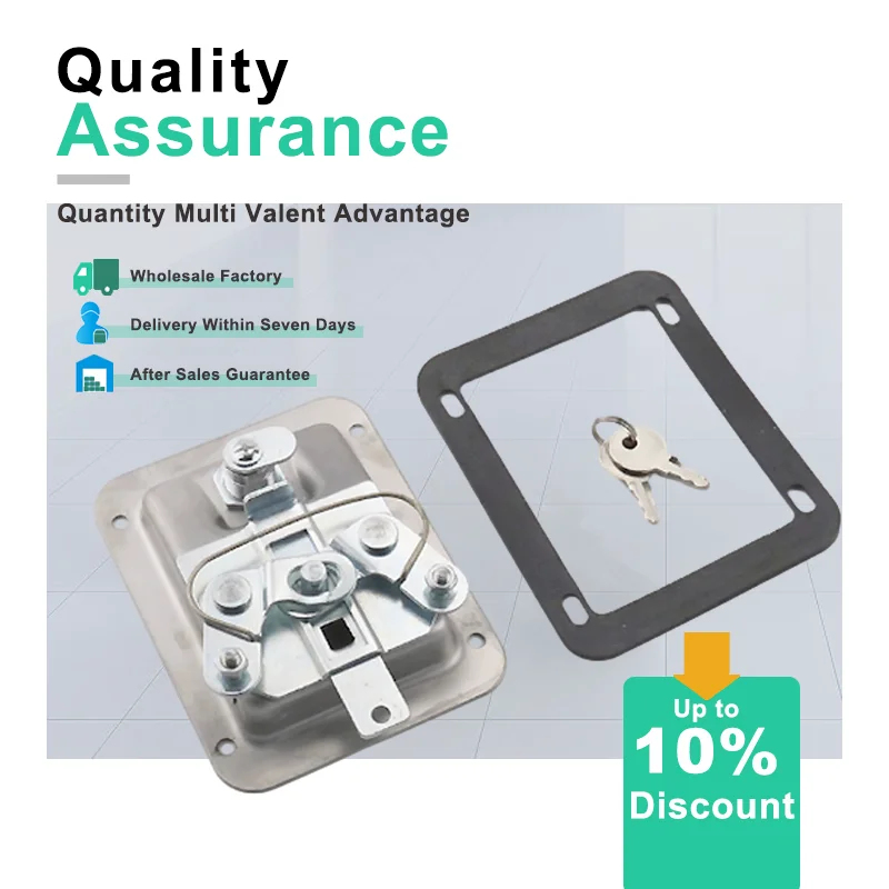 

304 Stainless Steel Square Panel Lock Suitable For Industrial Distribution Box Doors And Rv Heavy-Duty Truck Box Type Trucks