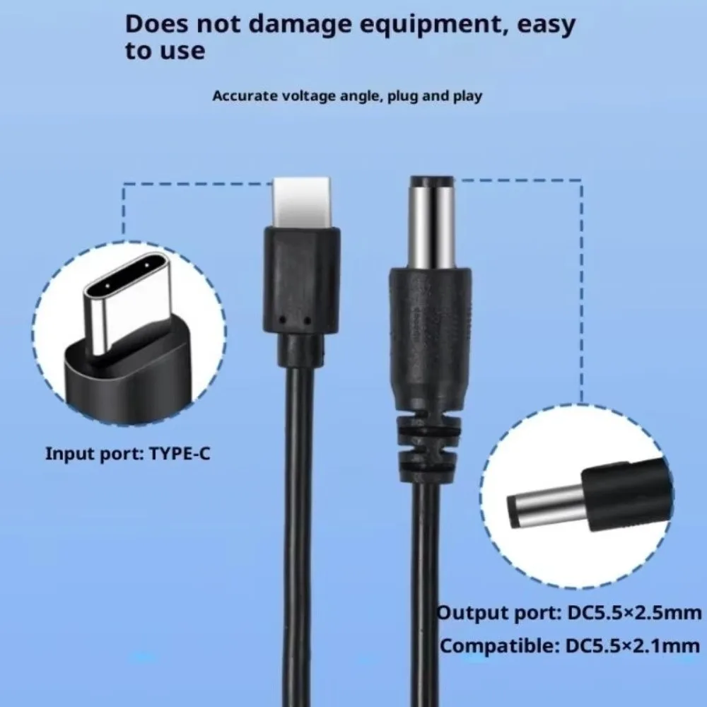 

Прочный преобразователь напряжения USB-C в DC от 5В до 12В, 3А, с регулируемым повышением напряжения, кабель для зарядки с поддержкой PD
