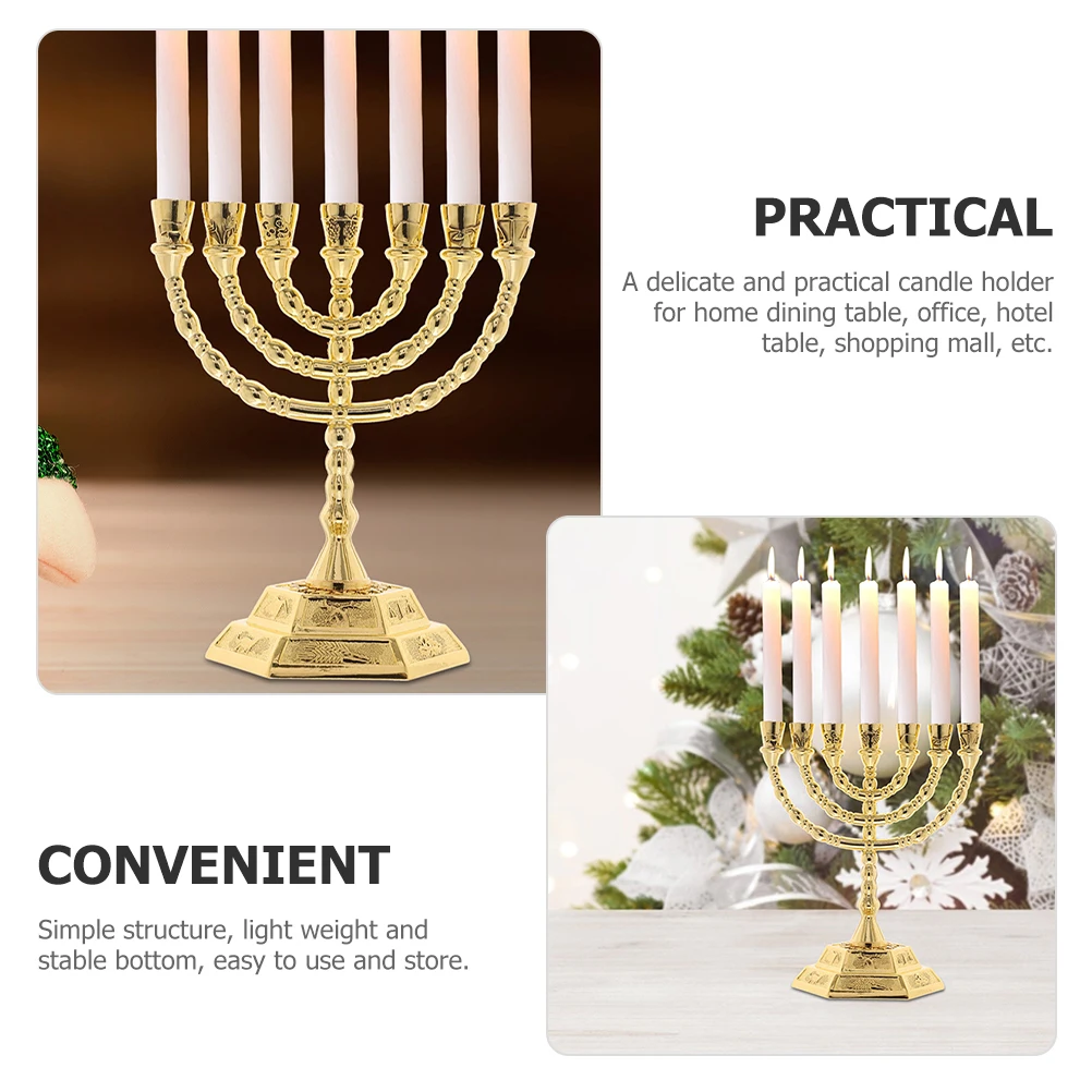 

Decorative Holder Taper Candles Wedding Golden Zinc Alloy Tabletop Candlestick Holderdecoration Bride