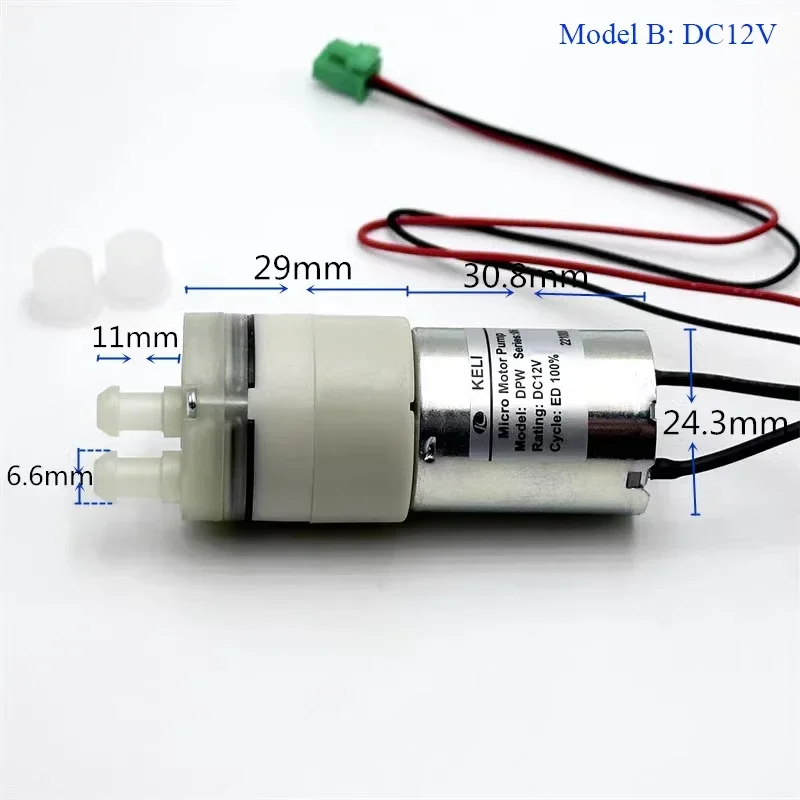 

DC12V/24V Micro 370 Water Pump Large Flow Diaphragm Water Pump Self-priming Suction Water Pump DIY Dispenser Tea Table Pumping