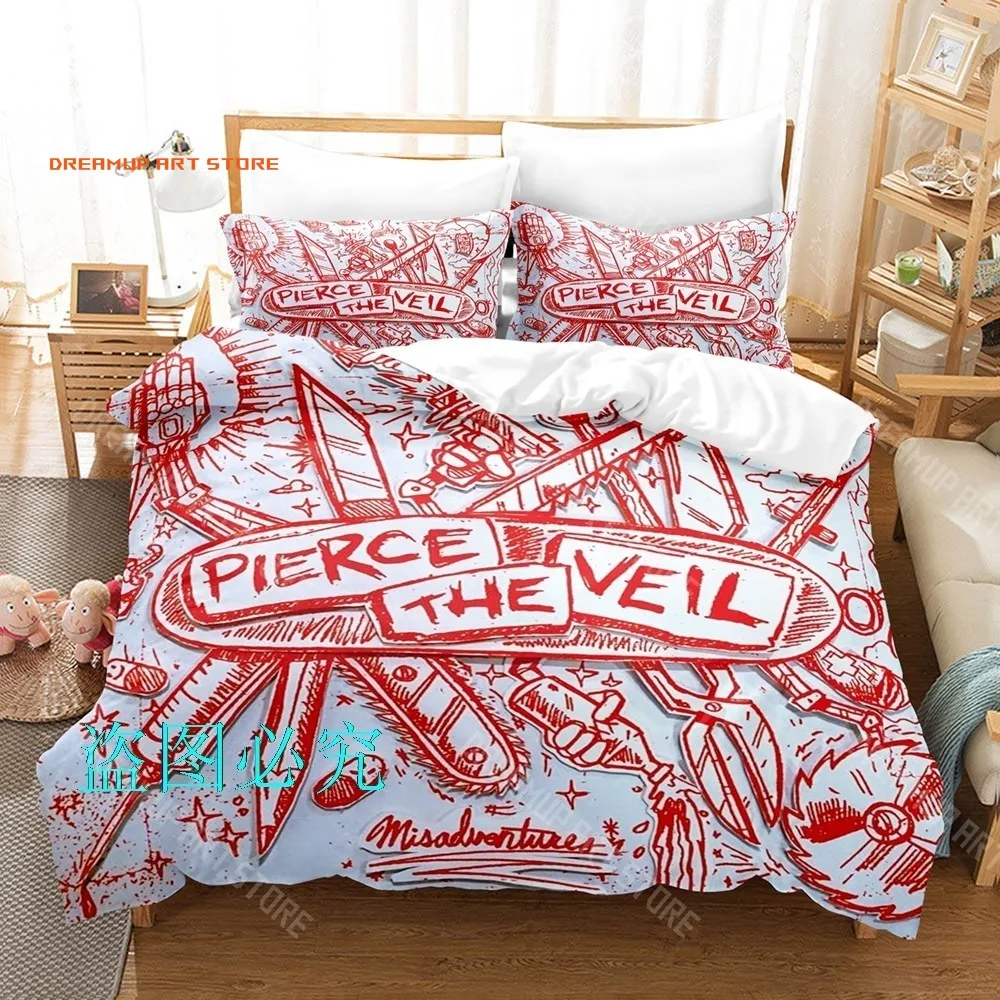 2026 3D Print Pierce The Veil Bedding Set Single Twin Full Queen King Size Bed Set Adult Kid Bedroom Duvetcover Sets