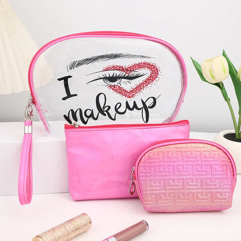 Pvc Cosmetic Bags Makeup Bag for Women Shoulder Bags Transparent Purse and Handbag Makeup Pouch Sac Косметичка Женская Organizer