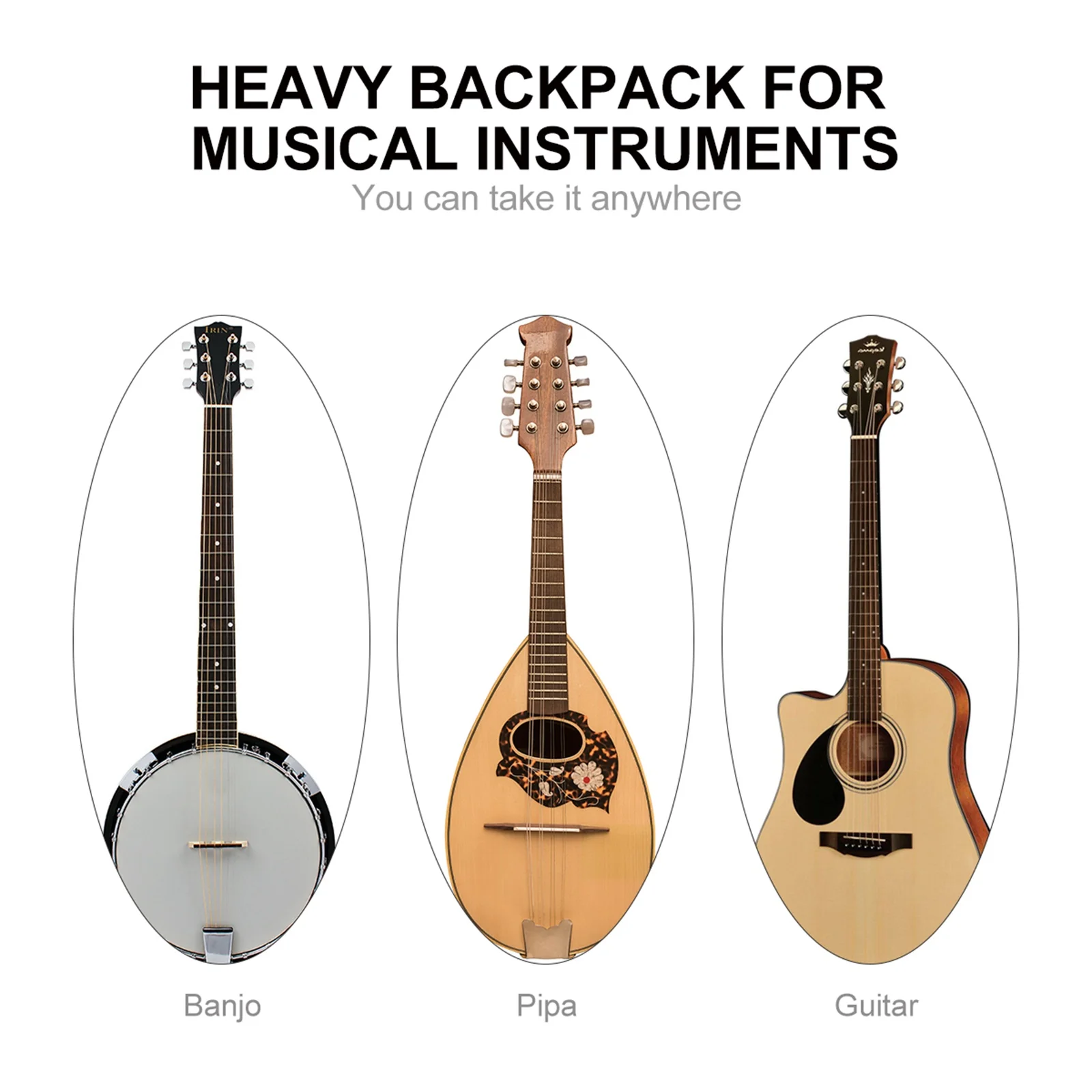 

Guitar Bag Ukulele Carrying Gig Acoustic Water Proof Shaped Beige Cover Instrument
