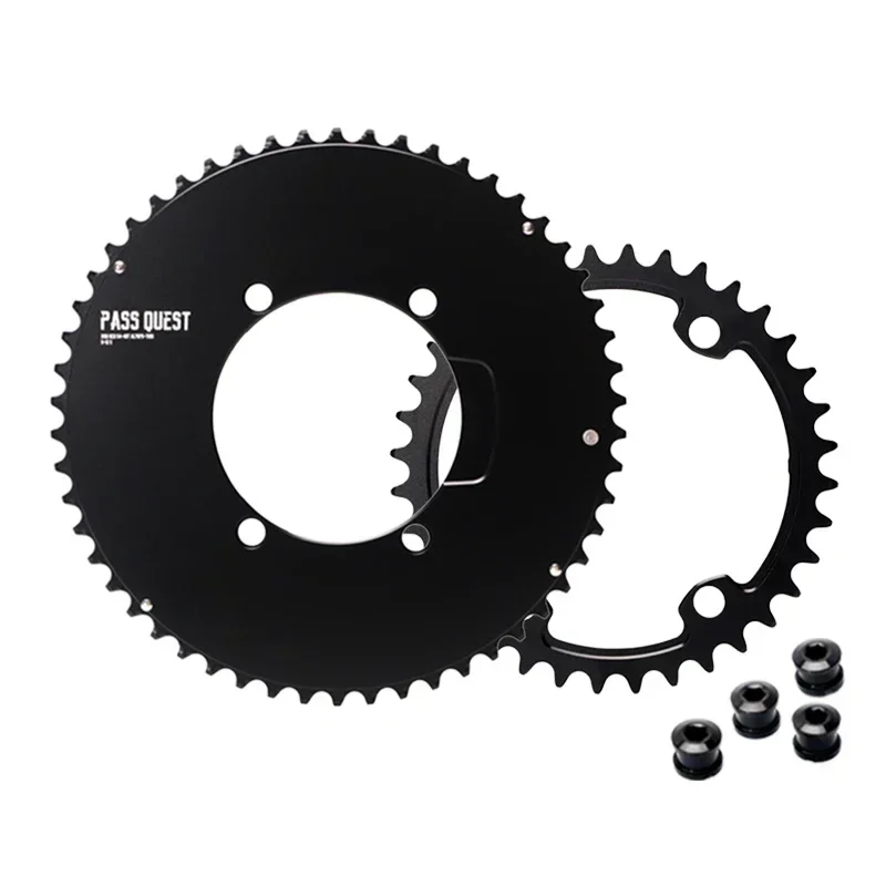 PASS QUEST 110 bcd chainring road bike Narrow wide with bolts 2X Chain ring for Shimano dura ace 9000 5800 6800 11 12 speeds