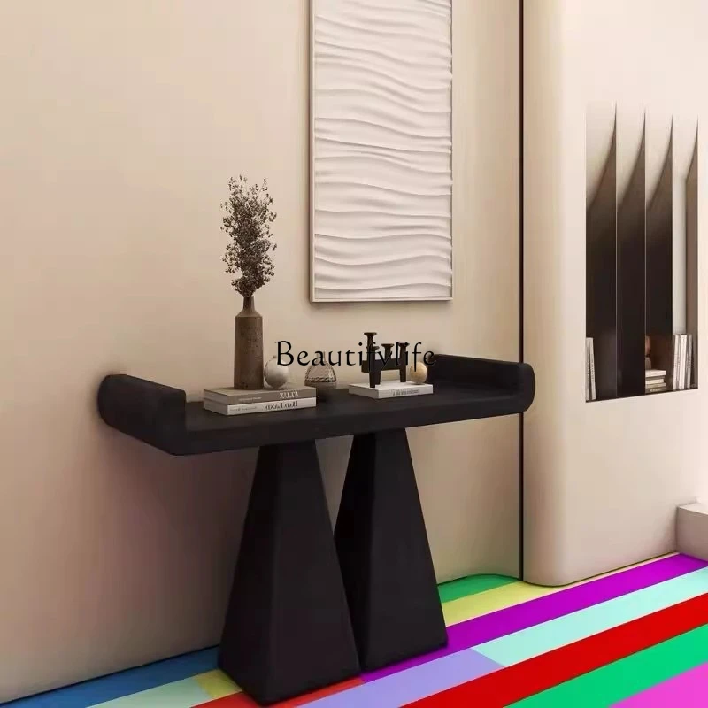 

Creative Living Room Decorative Table Hallway Altar Feng Shui Entrance Cabinet Black Oak Color Customization