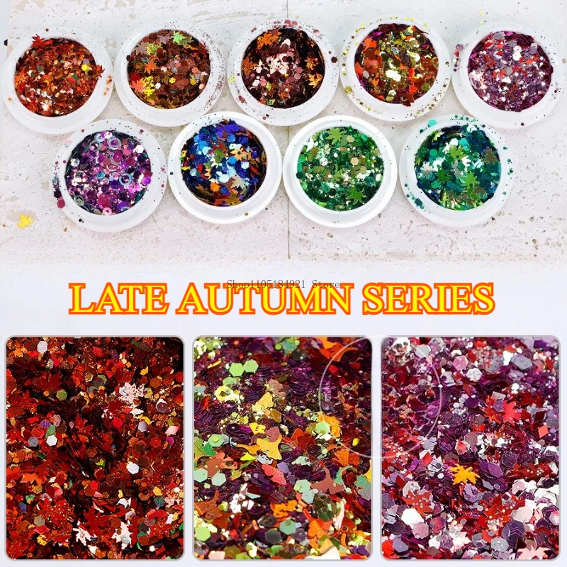Fall Shimmer Particle Resin Slime DIY Craft Epoxy Decoration Filling Accessory Handmade Ornament Strong Flash Effect Fullness