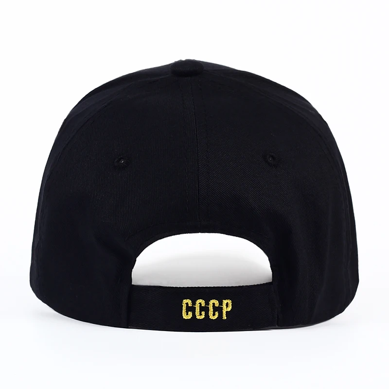 CCCP USSR Russian Hot Sale Style Baseball Cap Unisex Black Red Cotton Snapback Cap with 3D Embroidery Best Quality Garros