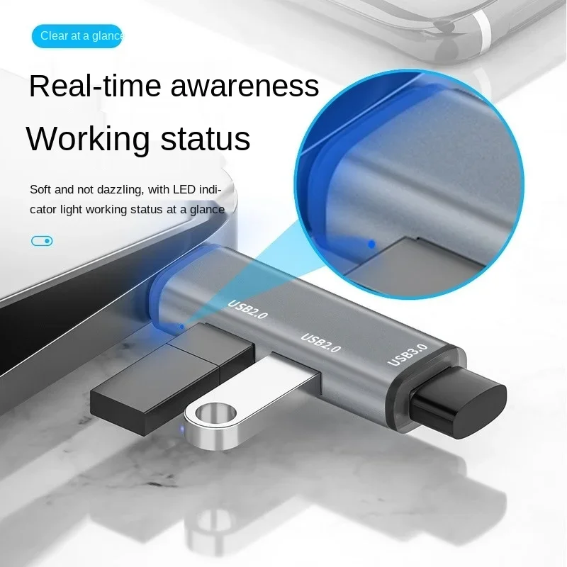 Novo portátil 3 em 1 usb 3.0 usb 2.0 divisor 3 portas hub multi-interface divisor para adaptador cabo de transmissão de dados adaptador