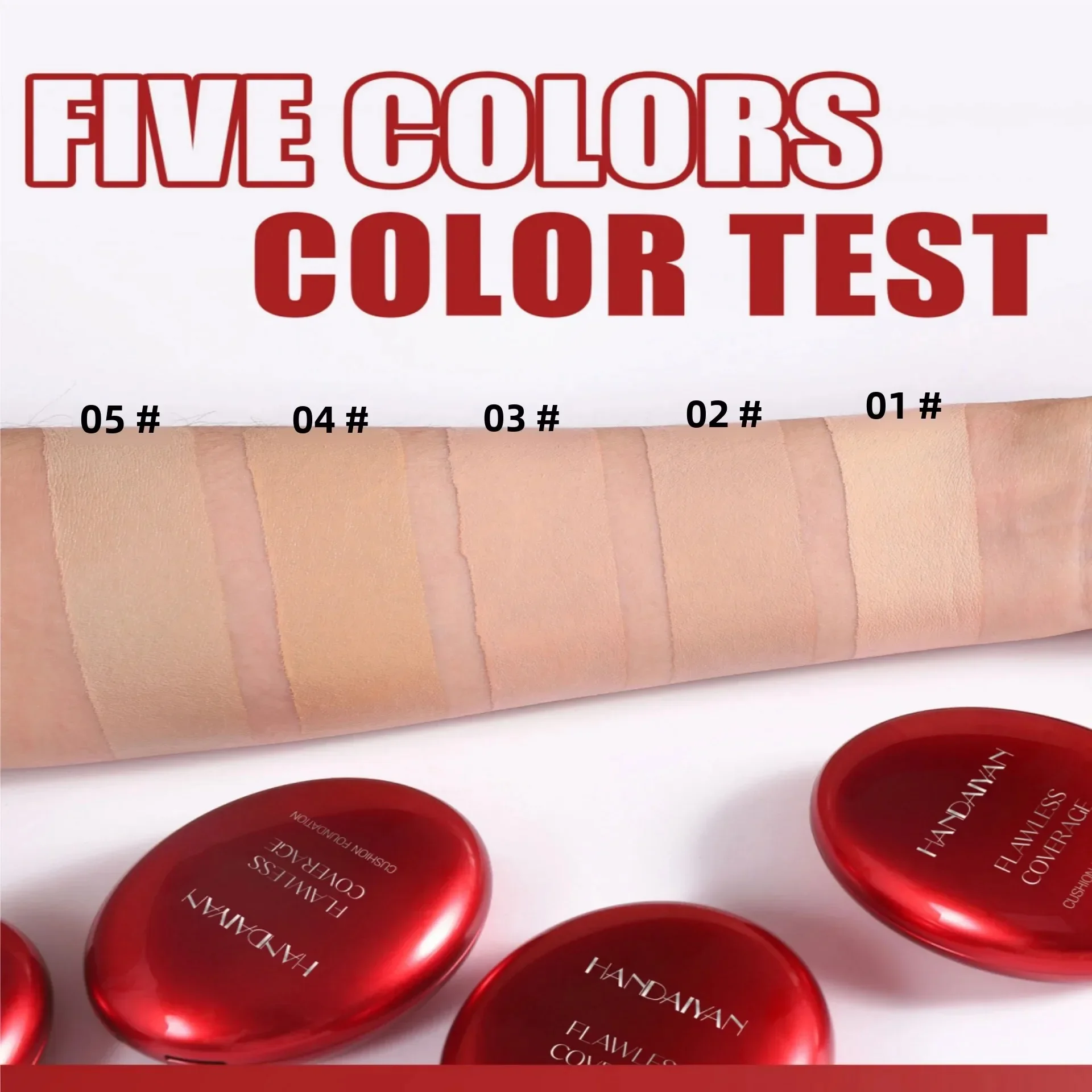 Fond de teint coussin rouge, maquillage longue durée, puissance dissimulée, imperméable, hydratant, fond de teint liquide à haute couverture