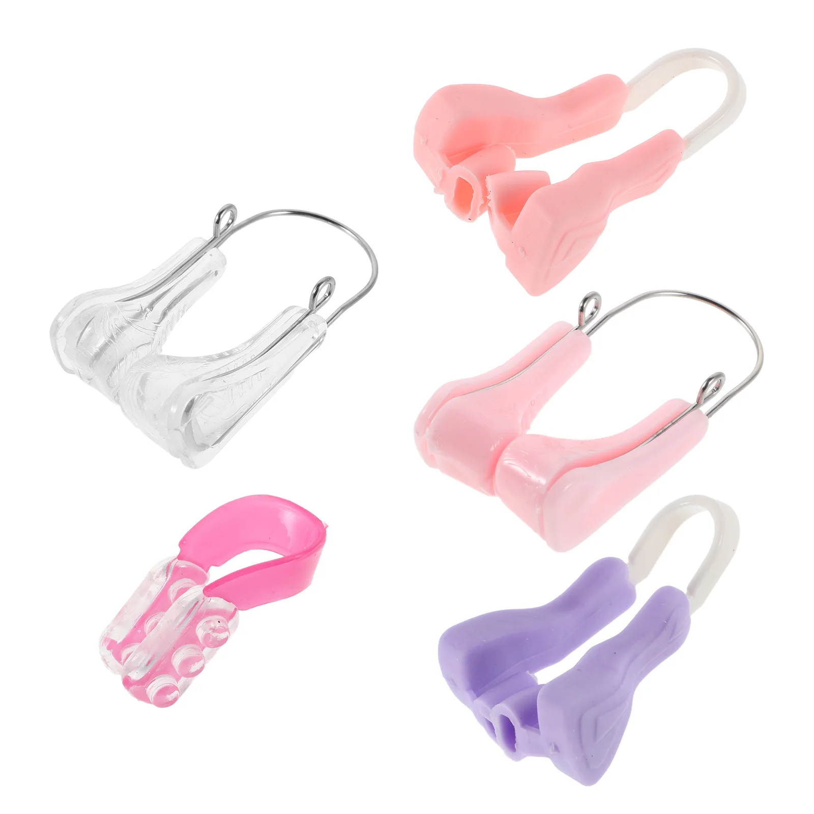 

5 pcs Invisible Nose Shaper Clip: Silicone Beauty Device For Breathing Improvement Straightening Lifting Slimming Contour