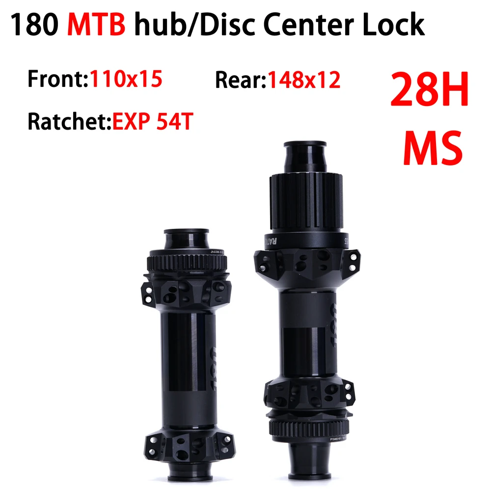 DT Swiss 180 MTB Bike Hubs, Central Lock, 6 Nail Disc Brake, Front 15*110, Rear148*12mm, Ultra Light, Dt180Hub, 36T, 54T Ratchet