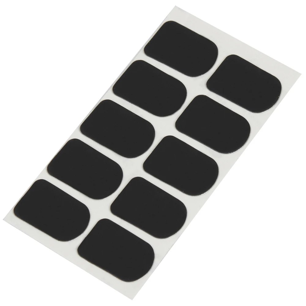 10Pcs Soprano Saxophone Tooth Pad Black Silicone Tooth Pad Suitable For Saxophone Mouthpiece Protection Woodwind Parts