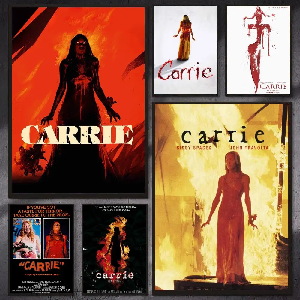 Horror movies C-Carrie Poster PP Wall Art Prints Poster for Dorm Room Apartment Home Office Room Decor Gift Waterproof