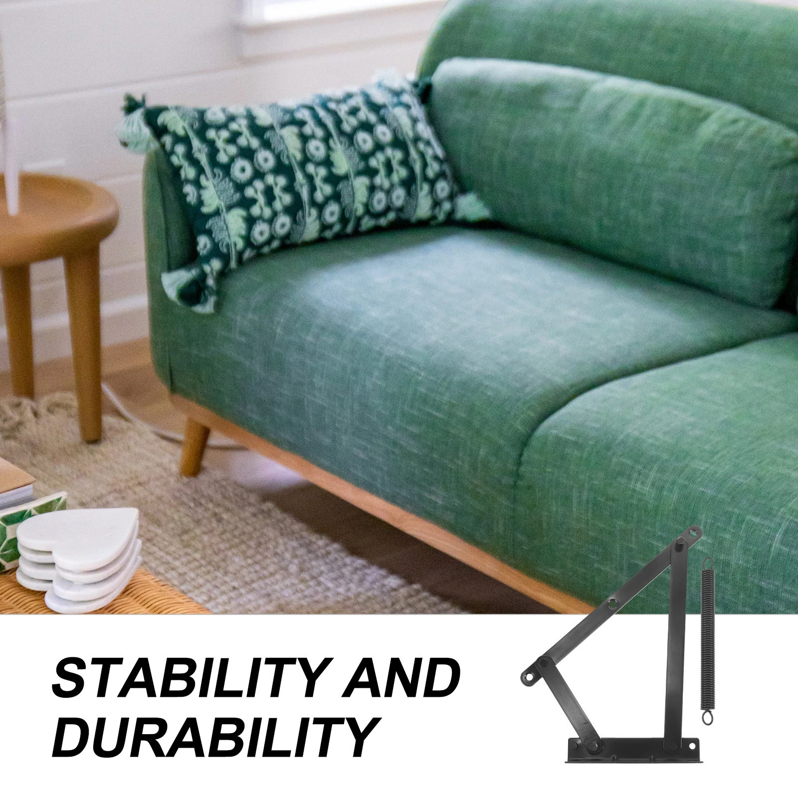 

1 set 1 Set Foldable Lifting Bracket Stainless Steel Triangular Spring Hinge For Sofa Bed Cabinet Furniture Shelf Couch Hinge