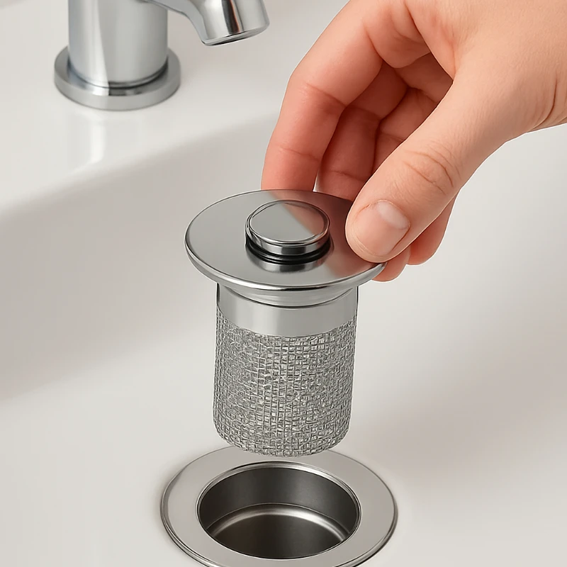 rolha-telescopica-de-drenagem-de-pia-com-malha-de-aco-inoxidavel-e-plastico-cromado-para-drenos-coletor-de-cabelo-e-tampa-de-chuveiro
