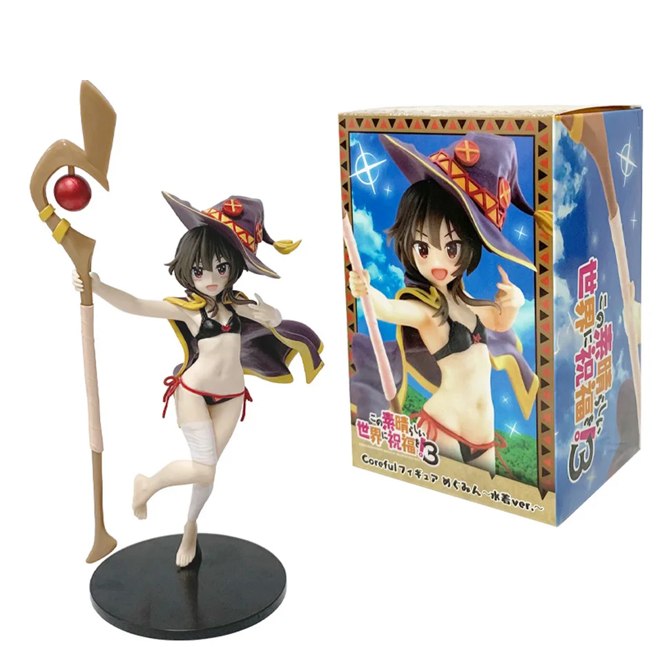 TAITO Błogosławieństwo Boga na Ten Wspaniały Świat 23cm Megumin Figurka Akcji Śliczna Figurka Dla Dziewczynek Ozdoby na Stół Model Prezent