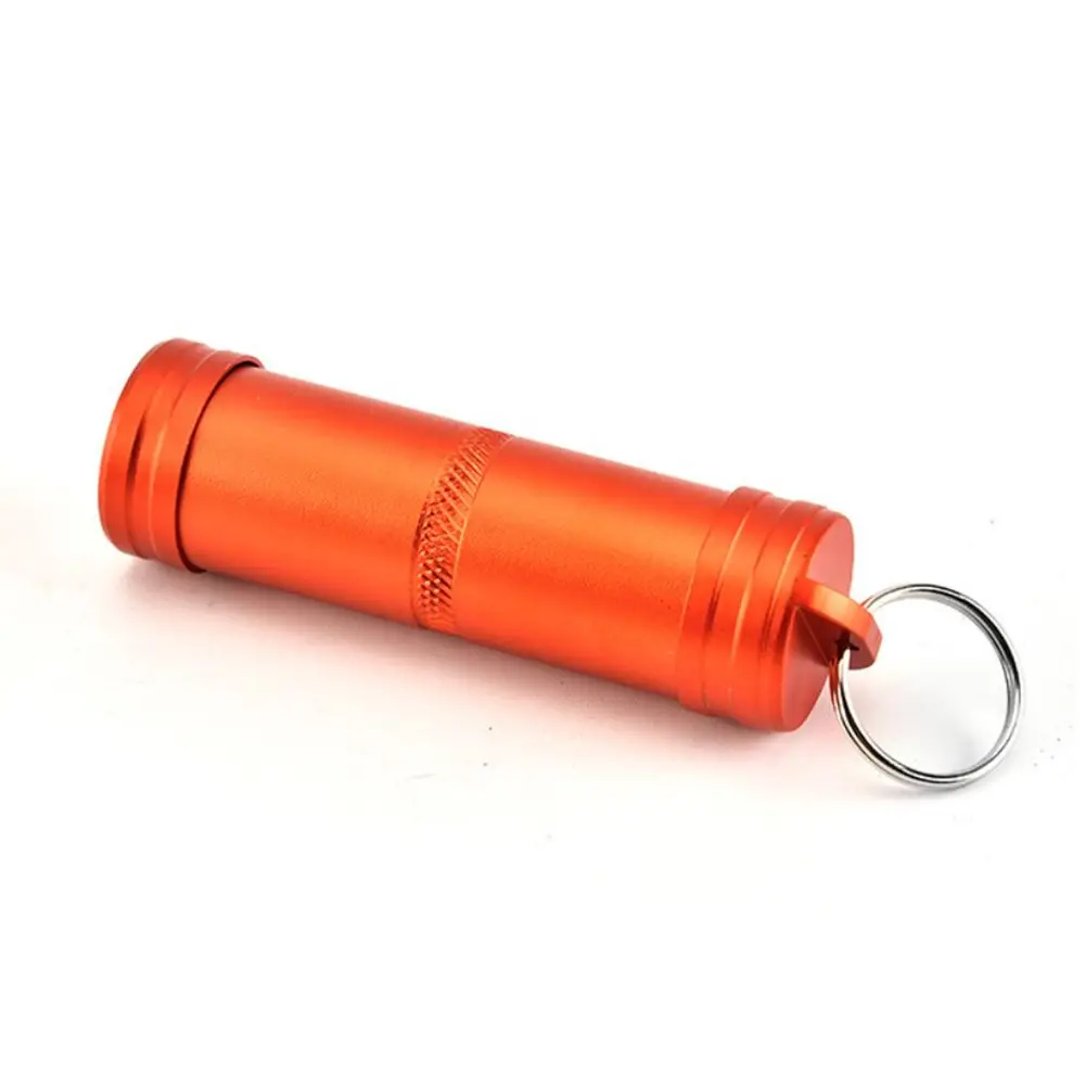 EDC Aluminum Earplugs Box Vitamin Healthy Care Outdoor Capsule Pill Case Keychain Emergency Pill Bottle Pill Storage Box - view 4