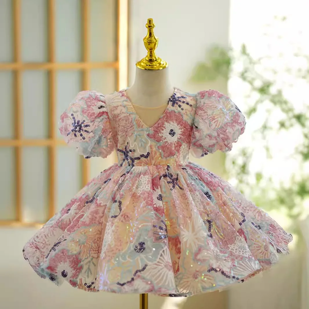 Light Luxury & Unique Style Banquet Princess Dress, Flower Girl Wedding Wear, Kids Host & Piano Performance Costume