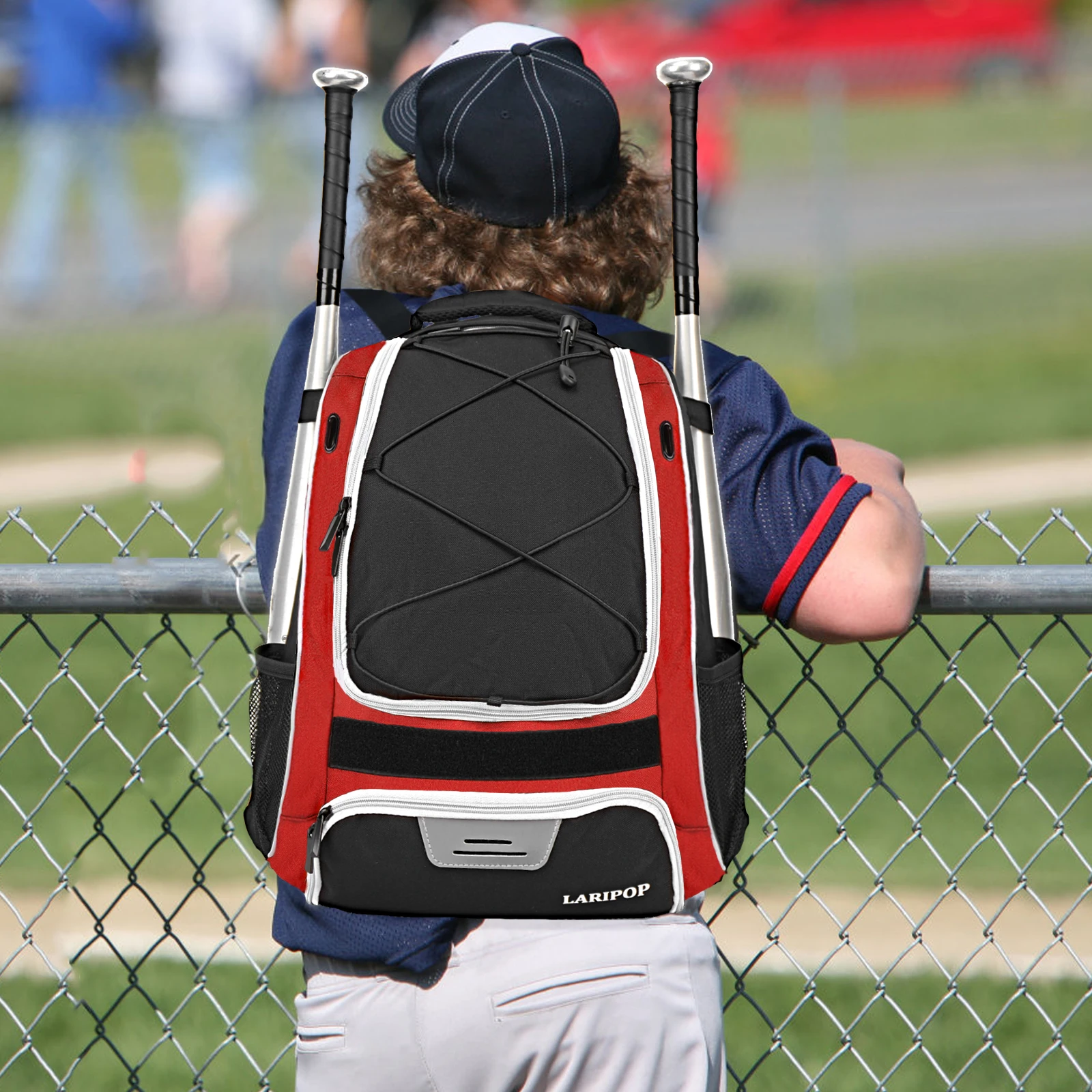 Youth Baseball Bag - Bat Backpack for Softball and T-ball Gear with Separate Shoe Compartment, Adult Softball Bag for Baseball G