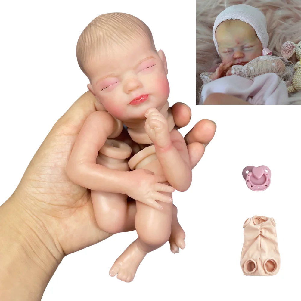 9Inch Mini Painted Reborn Doll Kit Wee Mouse Unfinished Doll Parts DIY Assembly Lifelike Newborn DIY Toy Gift For Girls