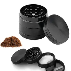 Manual Spice Tobacco Grinder, Alloy Herb Crusher, Smoking Accessories, 4 Layers, 40mm