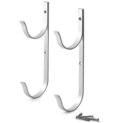 Gancho de poste telescópico, mangueras de vacío portátiles, rastrillos de hojas, organizador multiusos de aleación de aluminio, colgador para piscina, 2 uds.