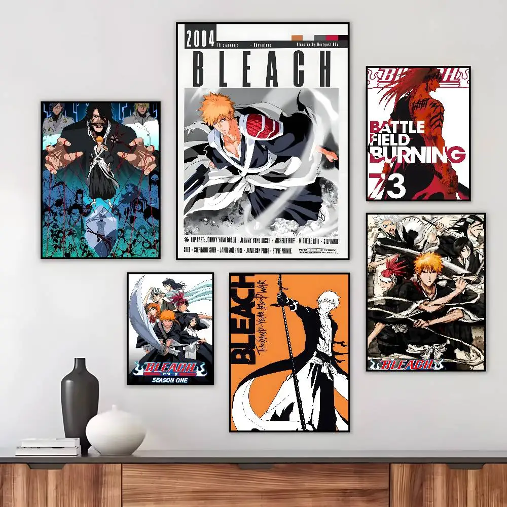 Japanese Manga Anime Bleach Poster Art canvas HD aesthetic Printing Paper Wall Art for Living Room Bar fashion Home Decor