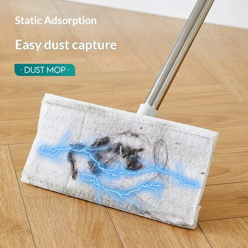 Mop Preguiçoso Sem Fio com Suporte para Pano, Sem Lavagem Manual (Apenas Mop, Sem Pano)