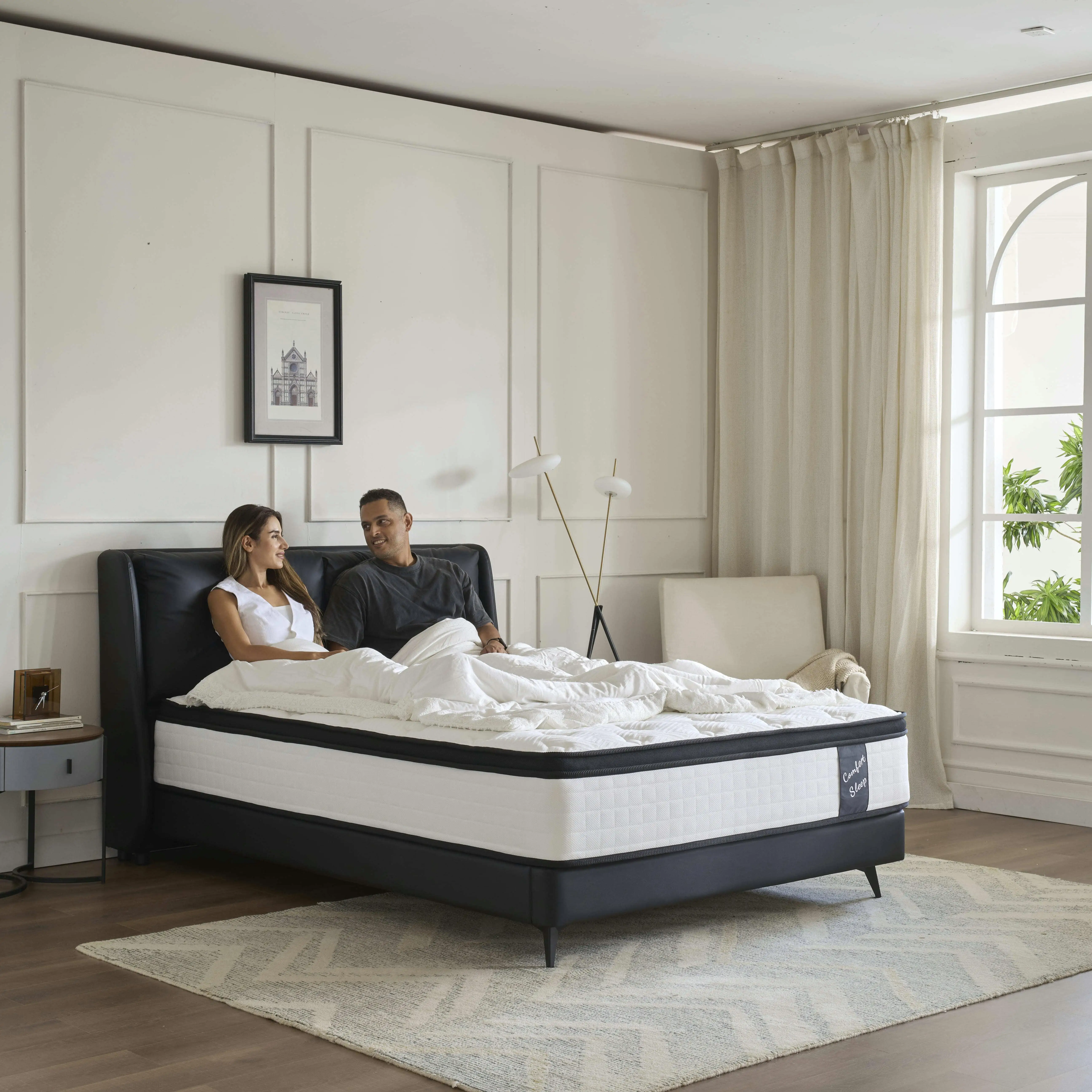 12-Inch Queen Memory Foam Mattress with Bamboo Fiber, Pocket Springs & Airflow Foam - High Quality, No Weekend Shipping