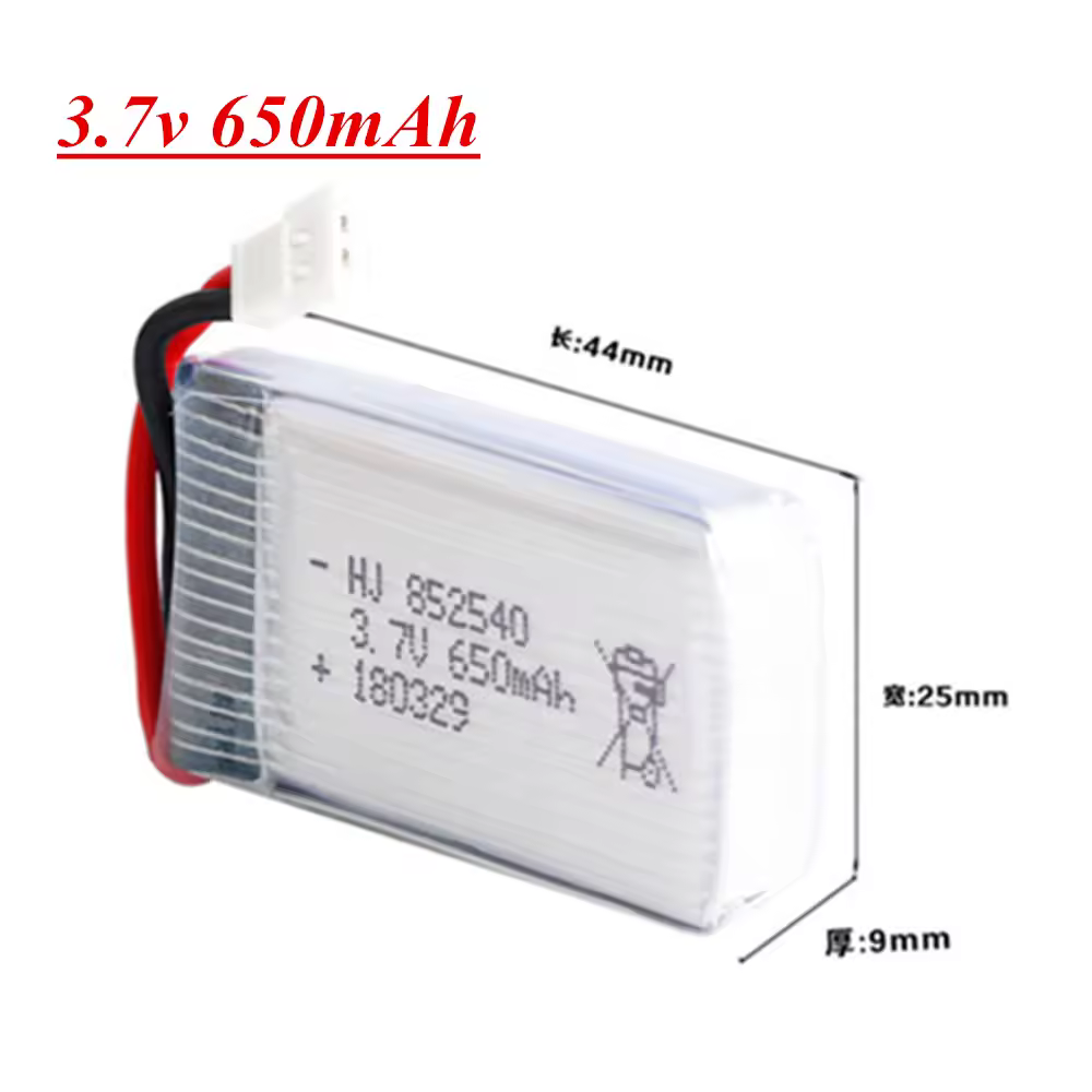 3.7 v 650mah lipo ו מטען usb עבור syma x5c X5C-1 x5sw m68 k60 HQ-905 cx30rc סוללה קודר 3.7 v 802540