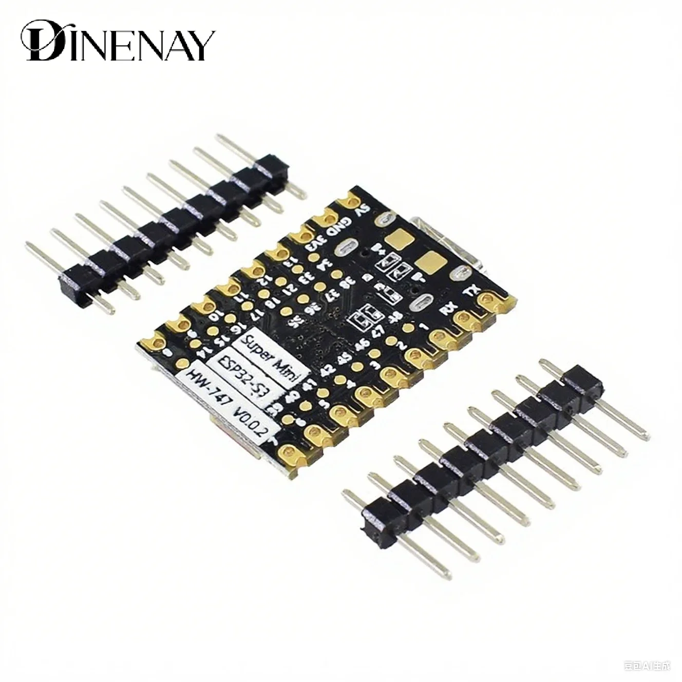 1 Juego de placa de desarrollo Supermini Ultra pequeña WiFi Bluetooth 5,0 ESP32-S3 para Arduino Micropython ESP32 S3 ESP32-S3FH4R2