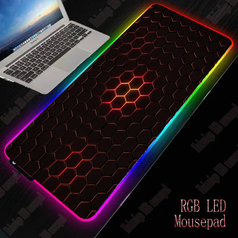 MRGBEST Hexagon Geometry Mouse Pads Gamer Big durable rubber base Precision weaving  cloth mice mat for home or office desk pad